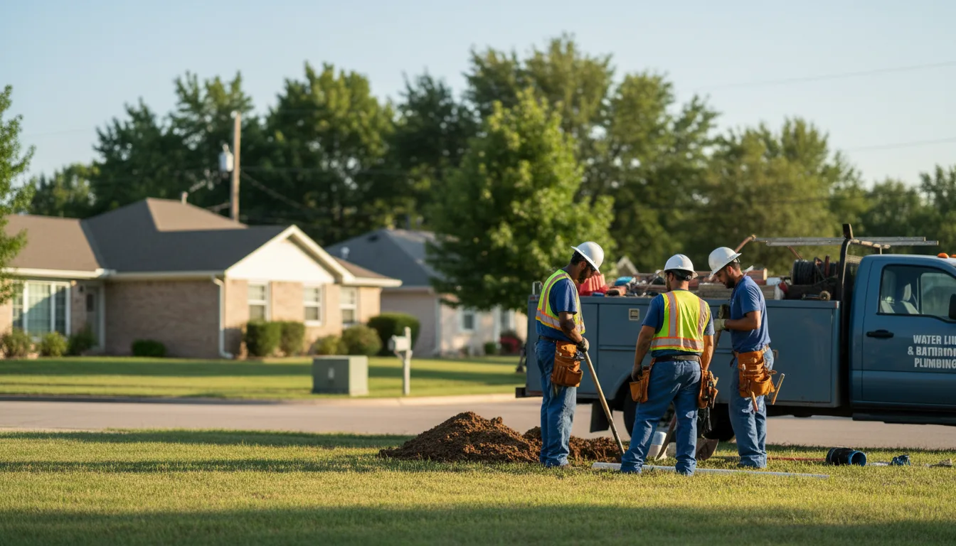 Residential water line and bathroom plumbing service in Girard, PA